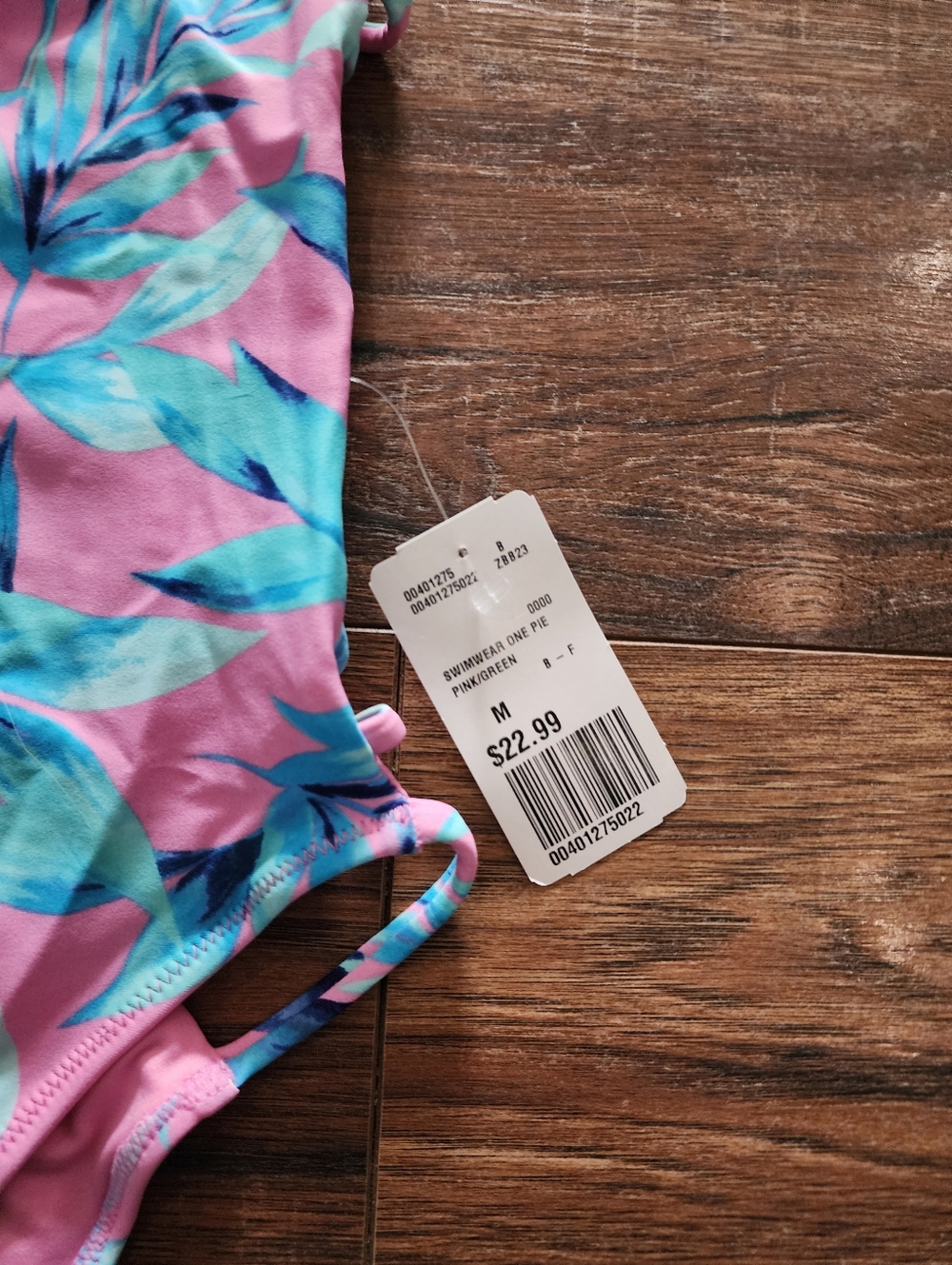 NWT Forever 21 Junior's Leaf Print Caged Back High Cut One Piece Swimsuit Medium - Picture 4 of 8